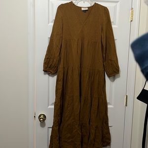 Universal Thread Goods Co. long flowy dress with long sleeves. Size XS.